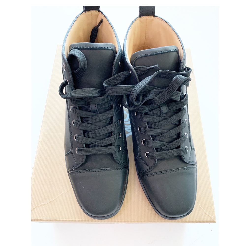 Men's Louis Leather High-Top Sneakers